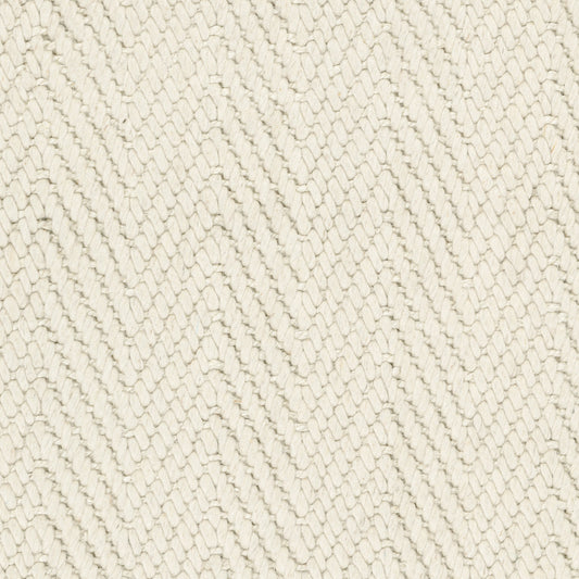 5x8 Herringbone Wool Rug, Ivory