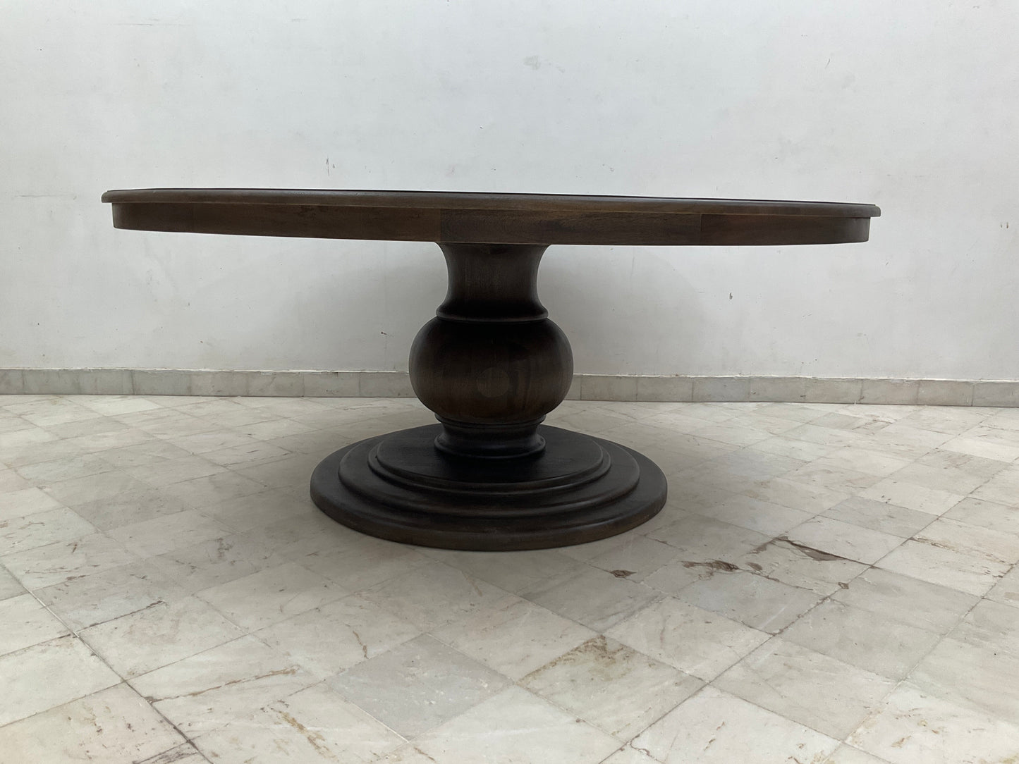 Baldric 60" Round Dining Table Cocoa Brown