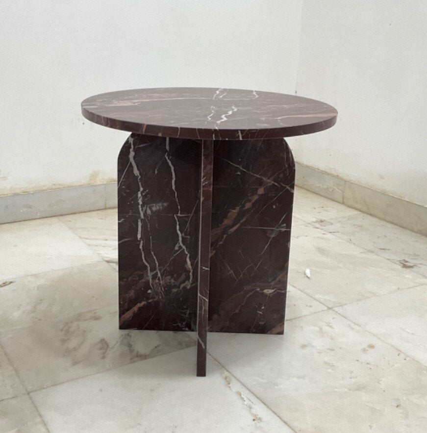 Roderick Round End Table Rusty Gray