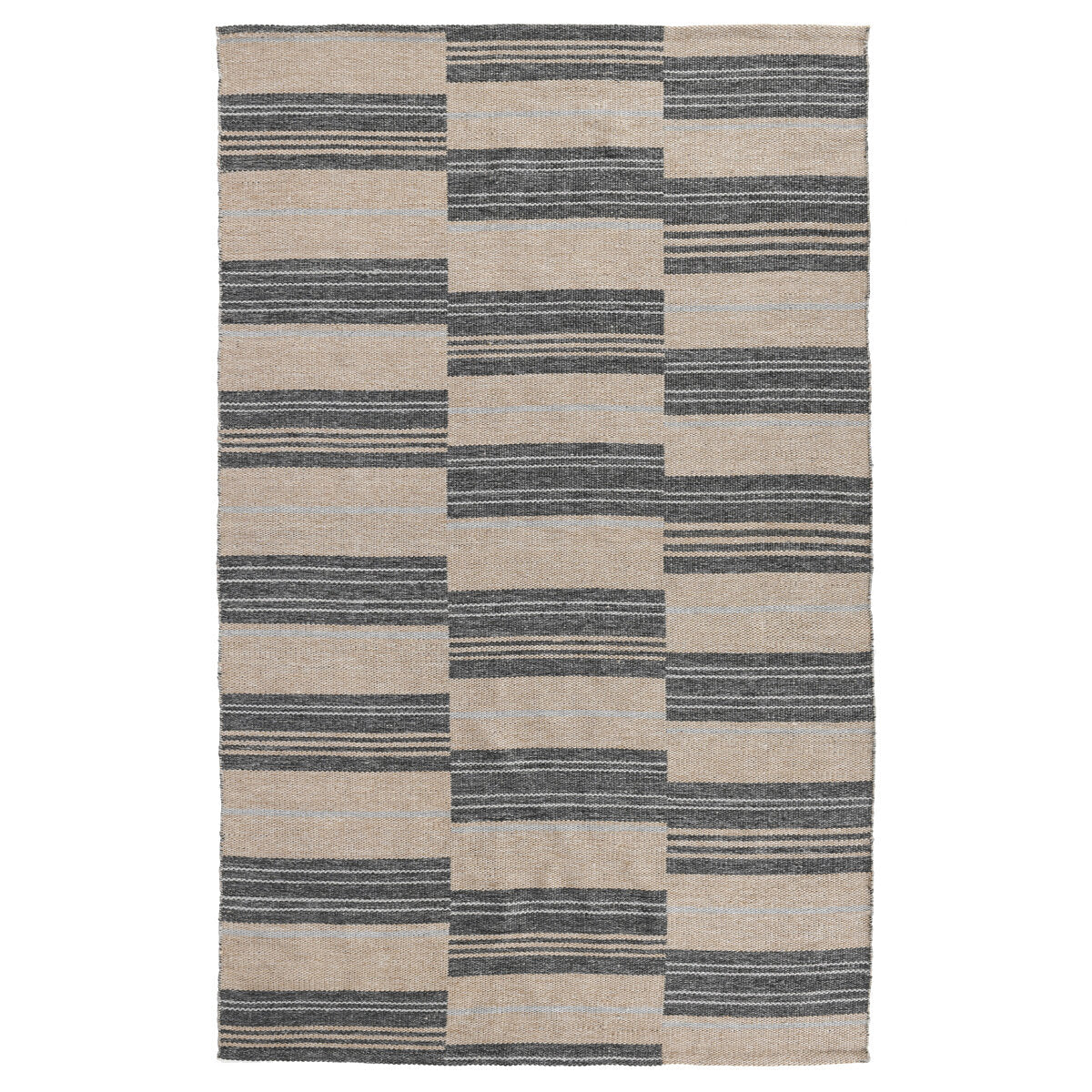 Indoor/Outdoor Colton Stripe Charcoal 8x10