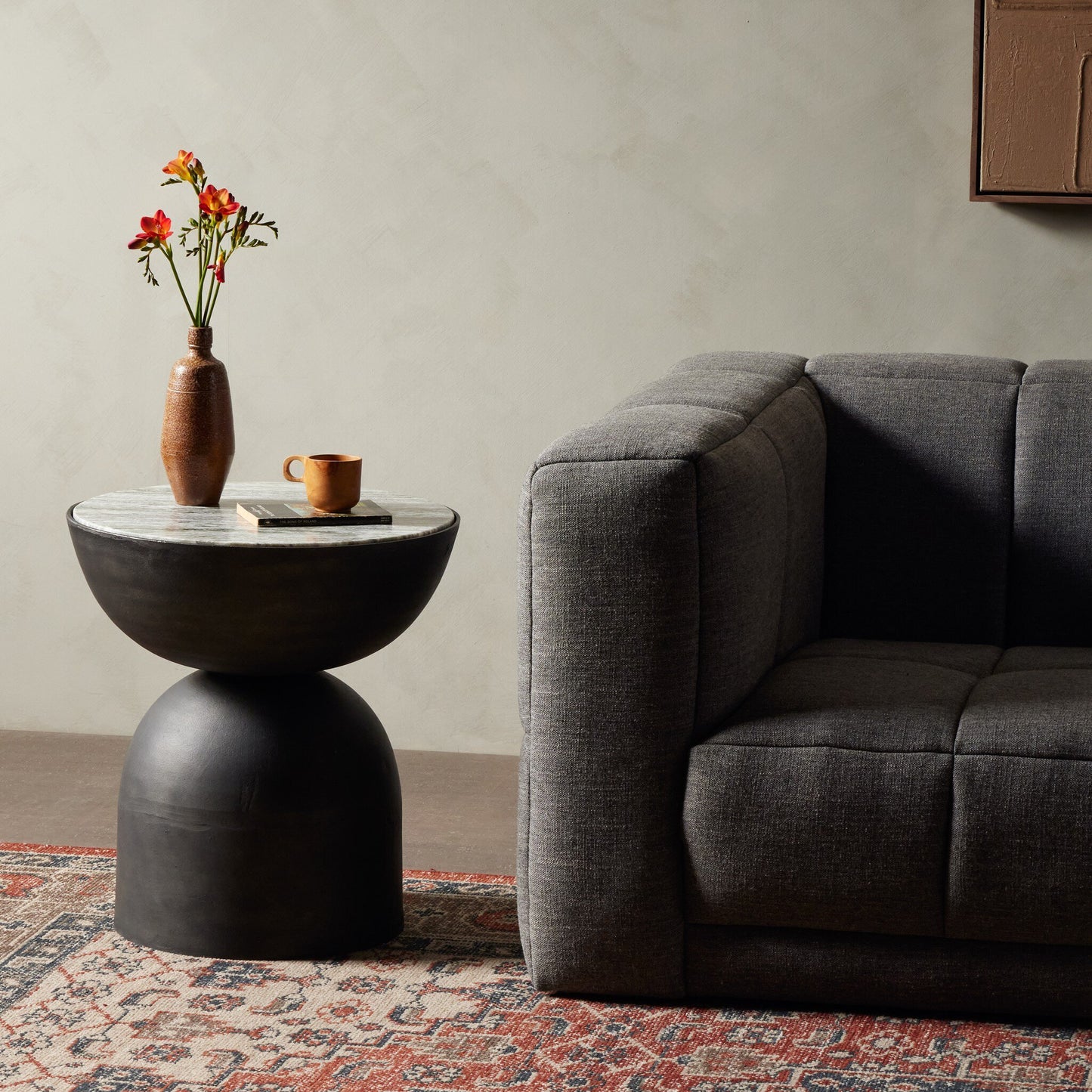 Cuthbert End Table - River Grey Marble