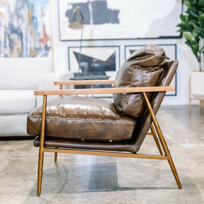 Chris Club Chair, Brown