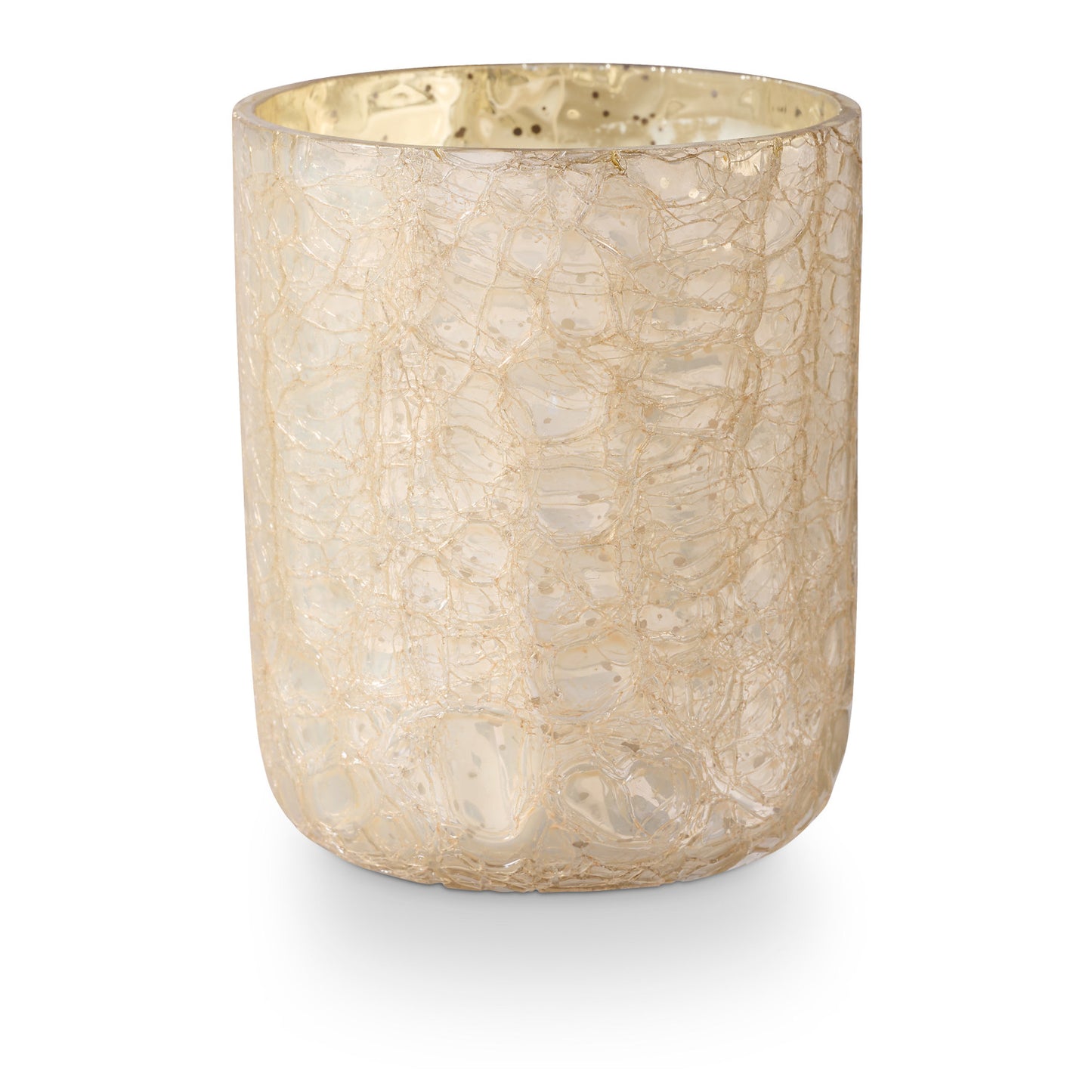 SM Winter White Crackle Glass Candle