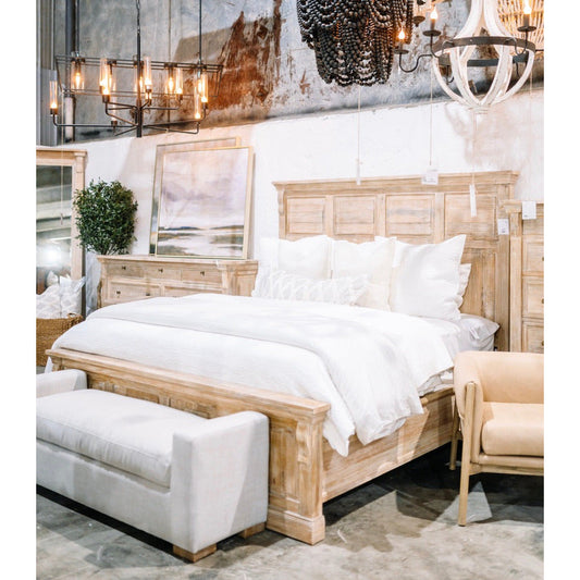 Adel King Bed, Natural