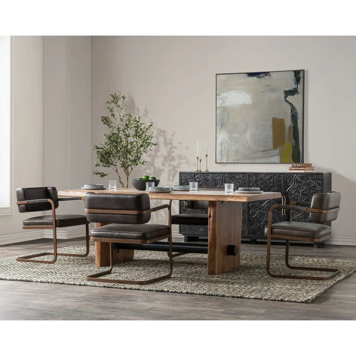 Brinton 80" Dining Table, Brown