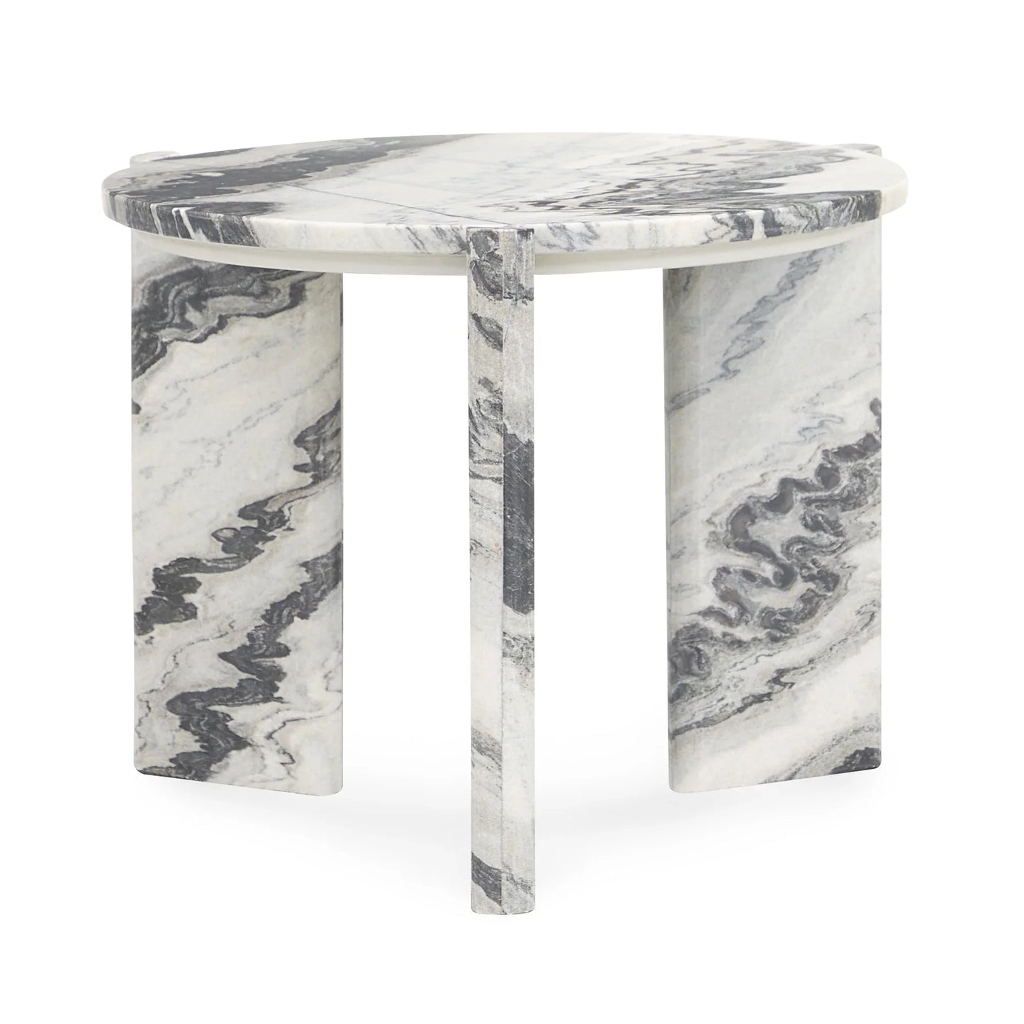 Zayden Marble Round End Table