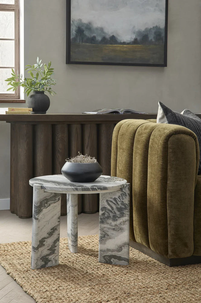
                  
                    Zayden Marble Round End Table
                  
                