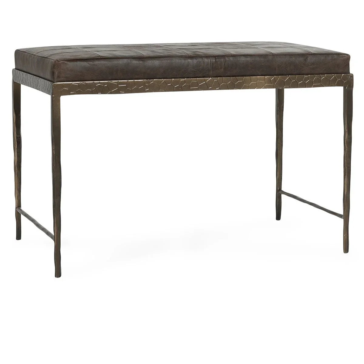 Mali Leather Bench, brown