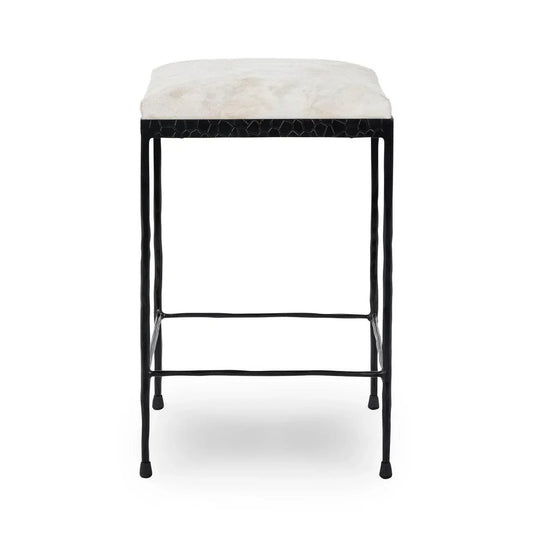 Bos 26" Counter Stool, Cream Hide