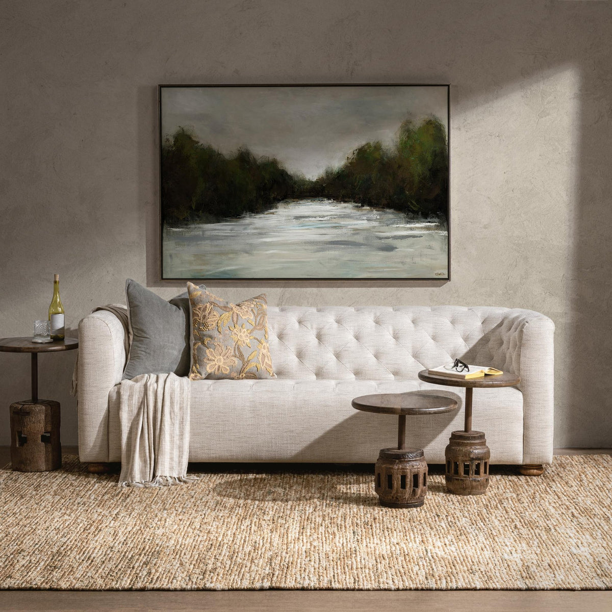 Orville 90" Sofa, Beige