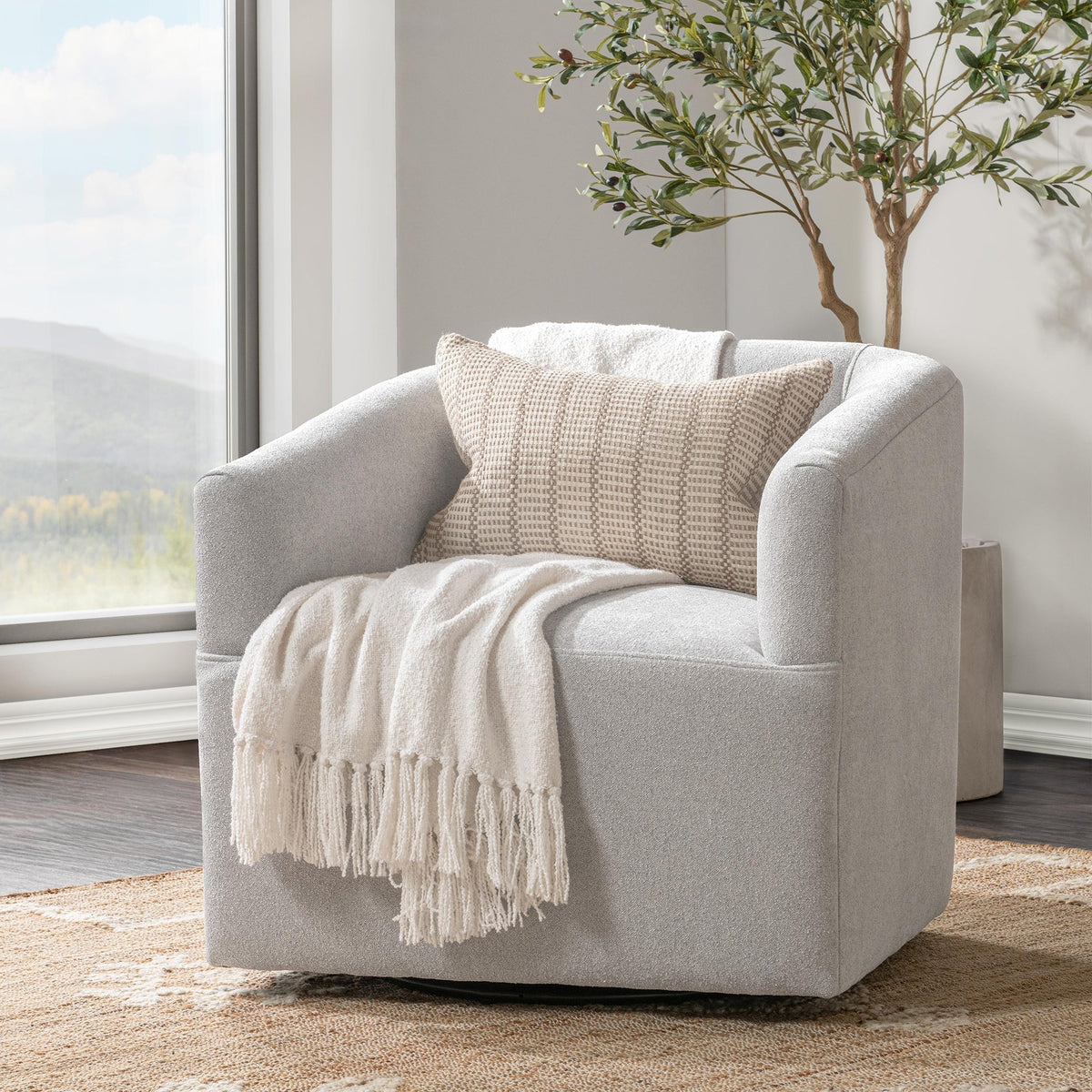 Vernon Swivel Chair, Elite Gray