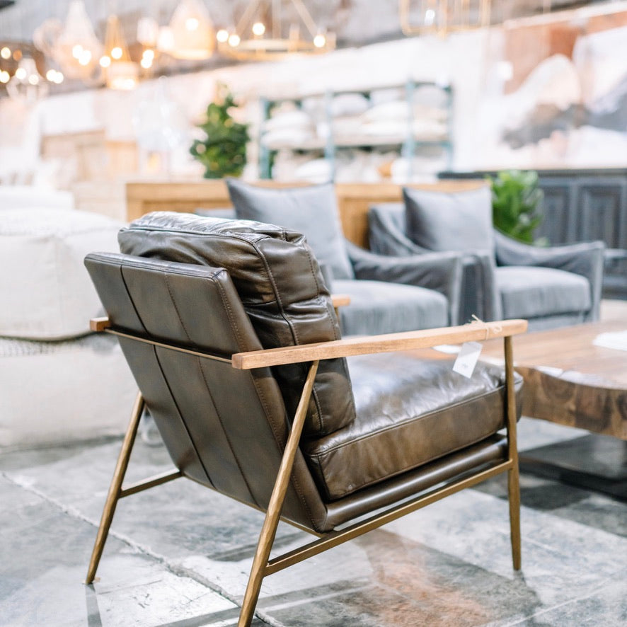 Chris Club Chair, Brown