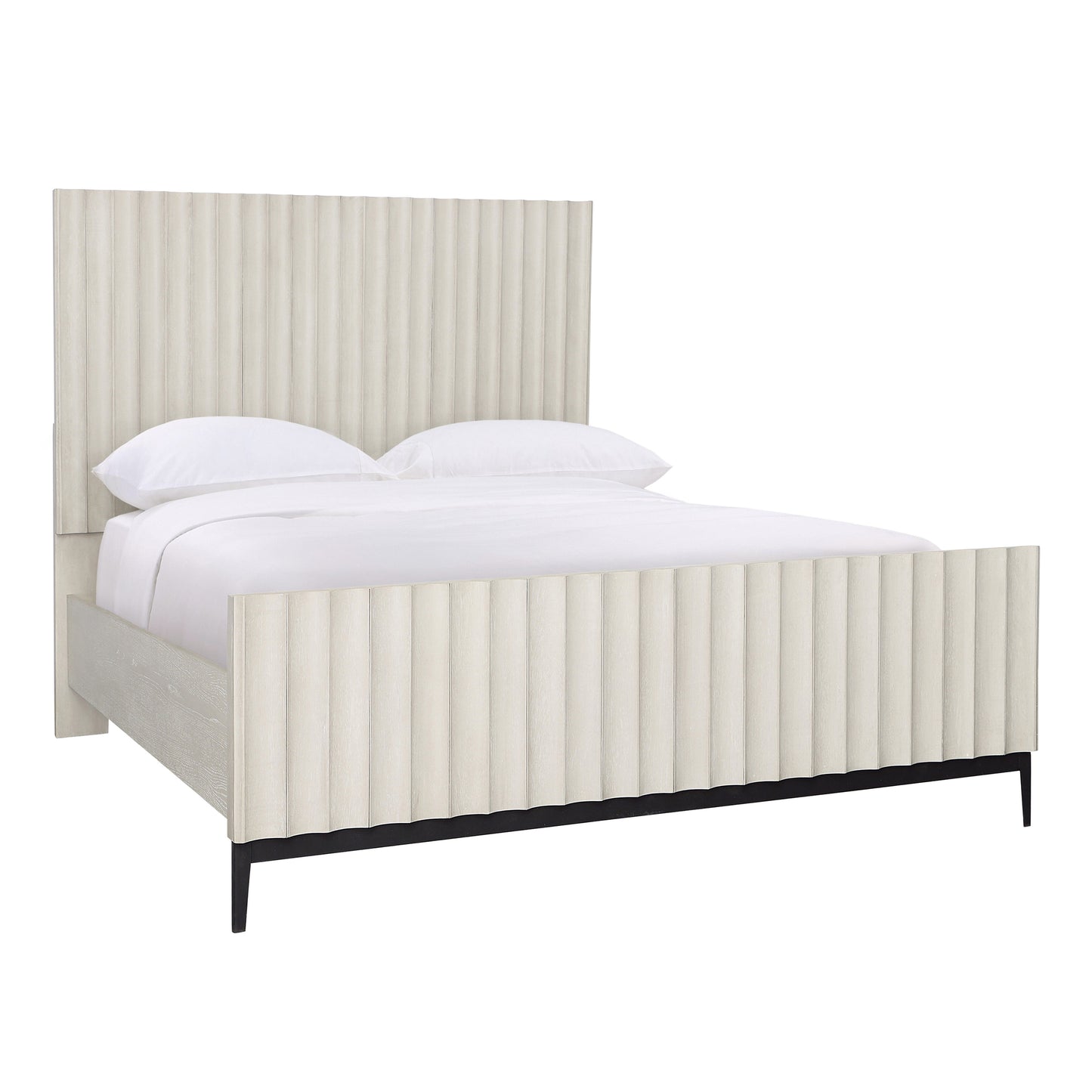 Sigeric Bed Queen Light Grey