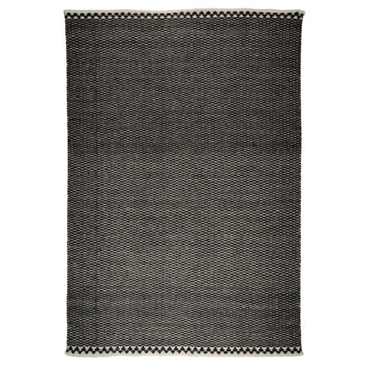 5x7.7 Opal Rug, Black/White