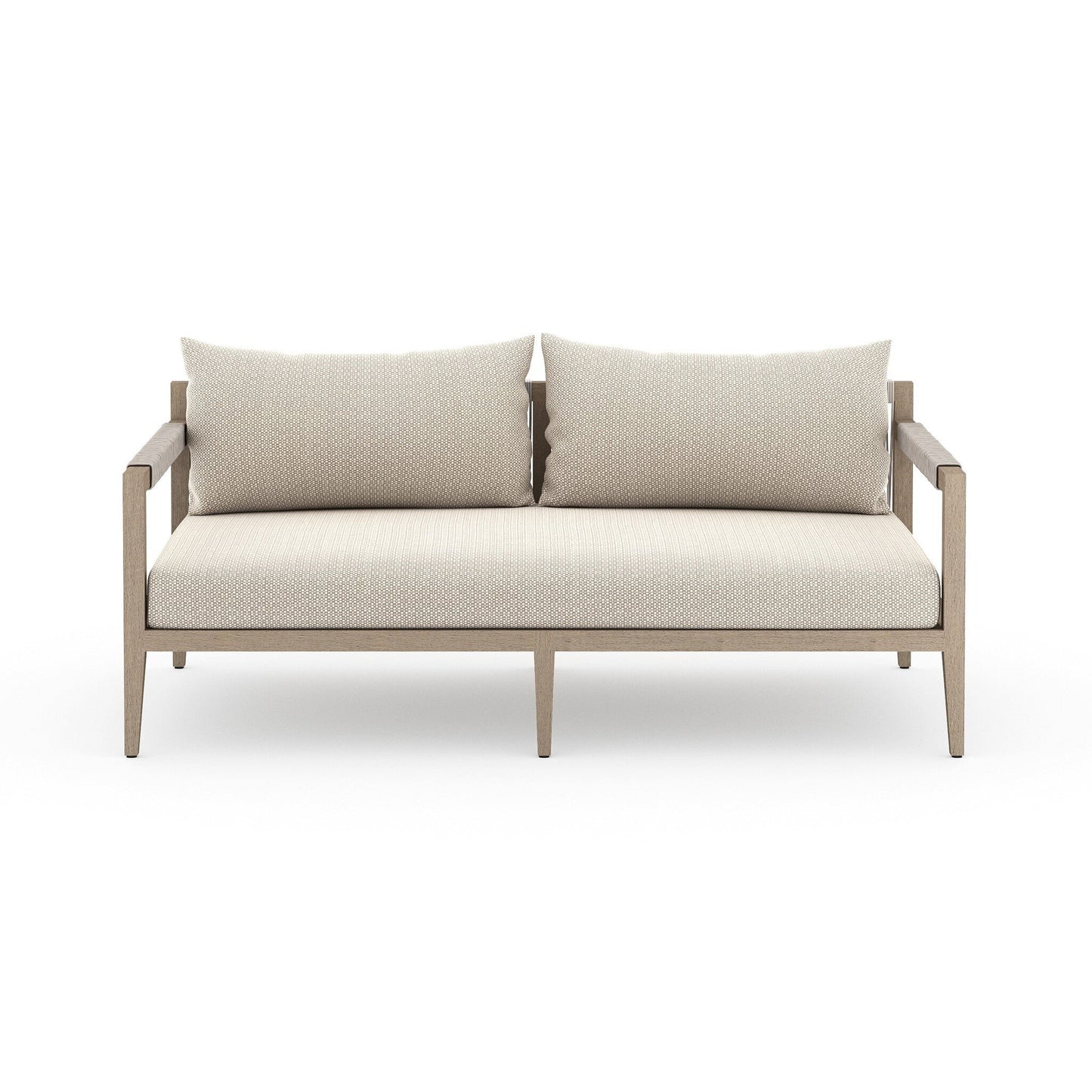 Sigeric Outdoor Sofa, Washed Brown - Faye Sand