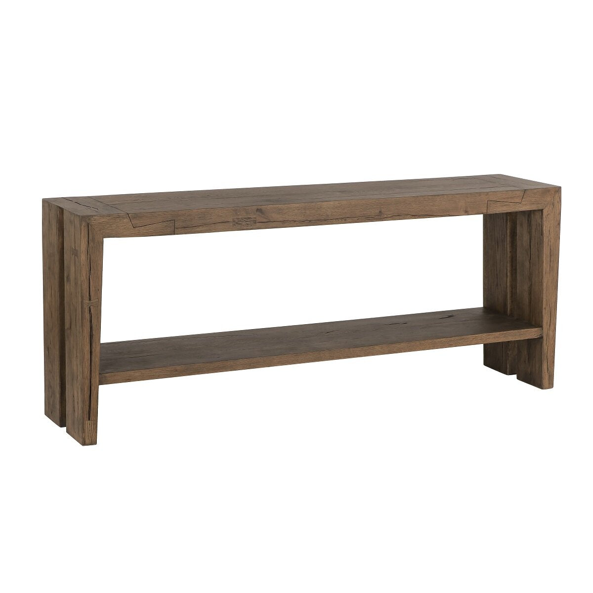 Theodric 72" Console Table Suede Brown