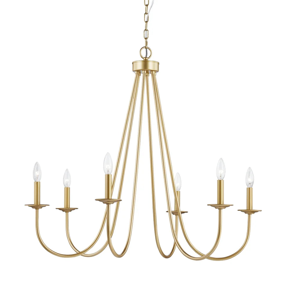 Wick Chandelier, Gold