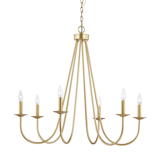 Wick Chandelier, Gold