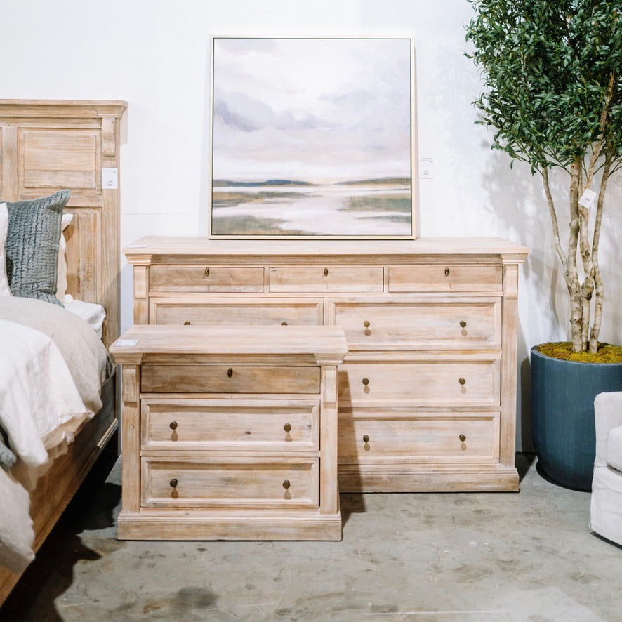 Adel 3-Drawer Nightstand, Natural