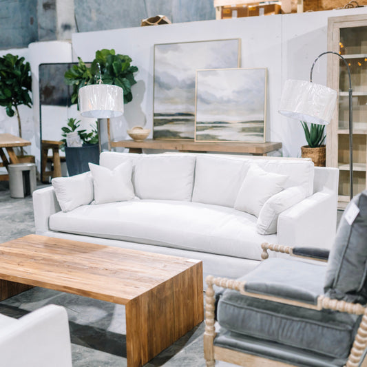 Eden 95" Sofa, Performance Linen