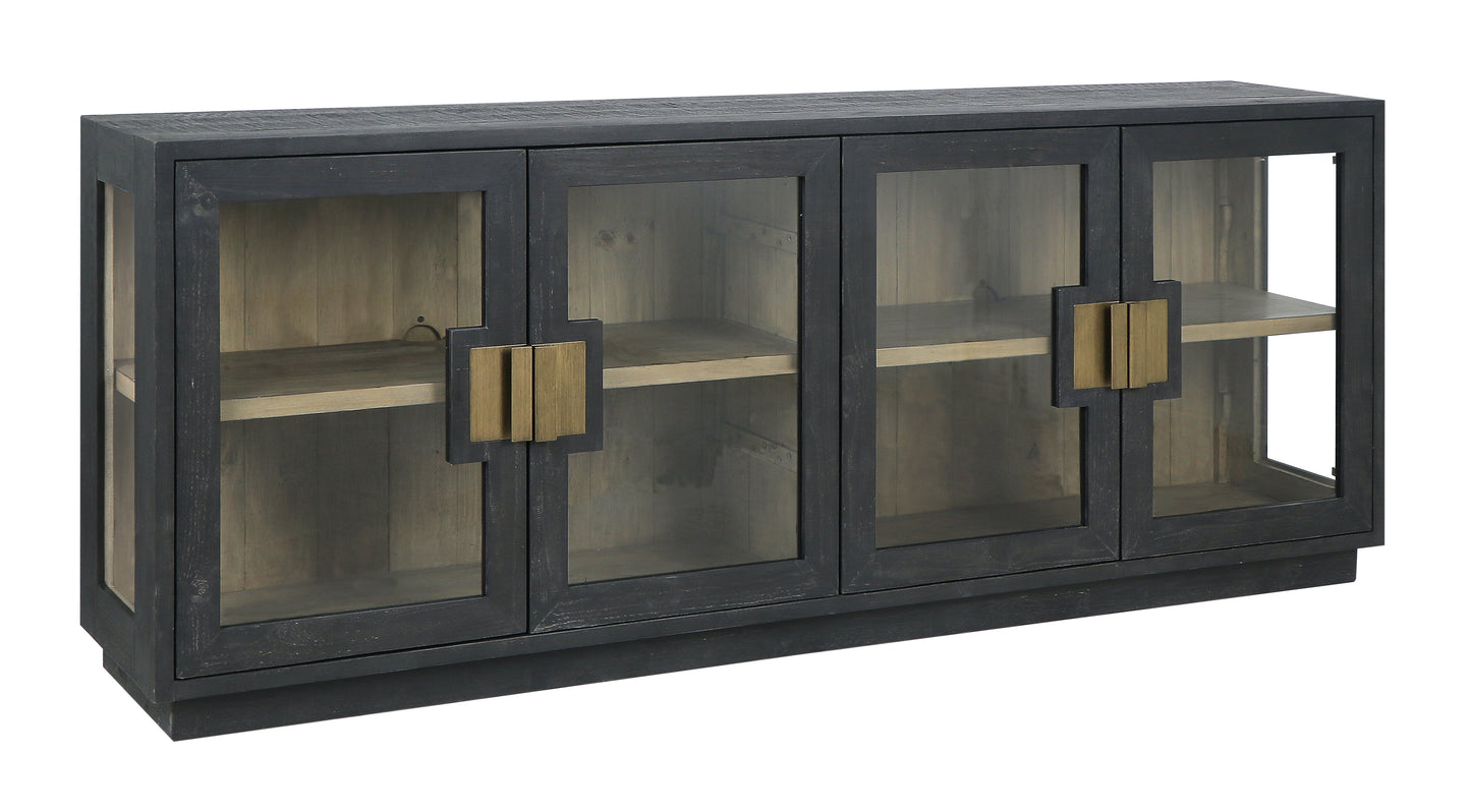 Larson 4 Door Cabinet Carbon Black