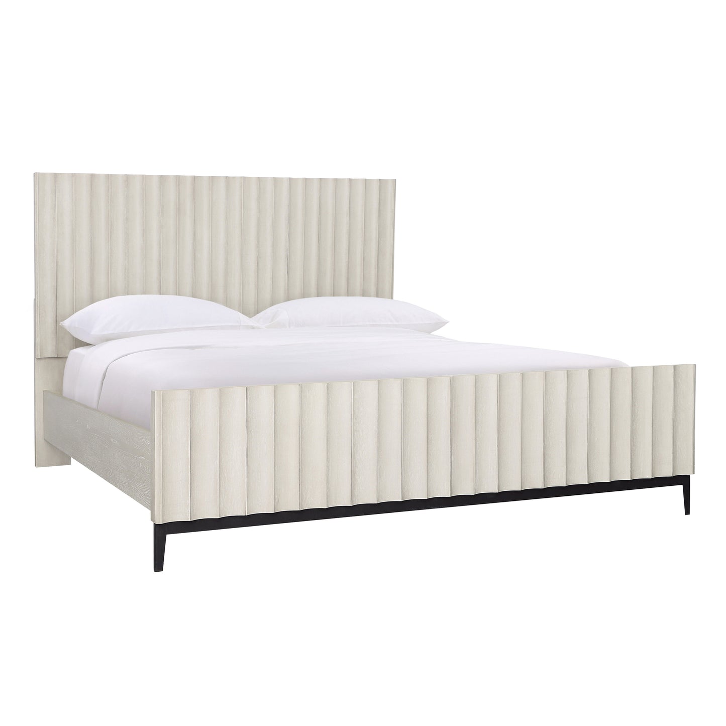 Silvia Bed East King Light Grey