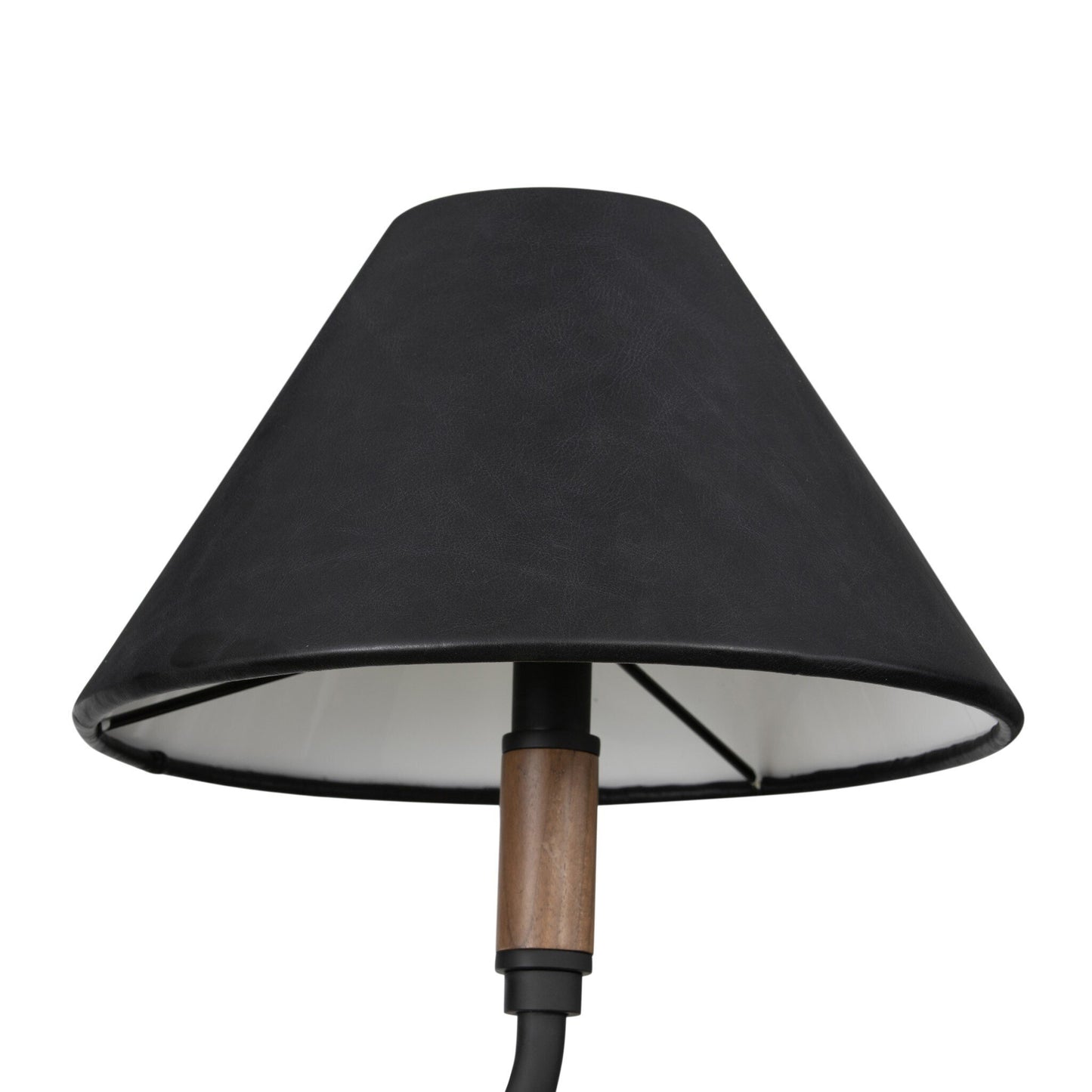 Crispin Linear Double Pendant - Black Leather