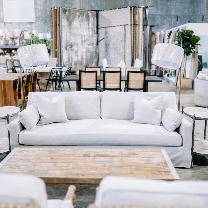 Alexis 89" Sofa, Performance Linen