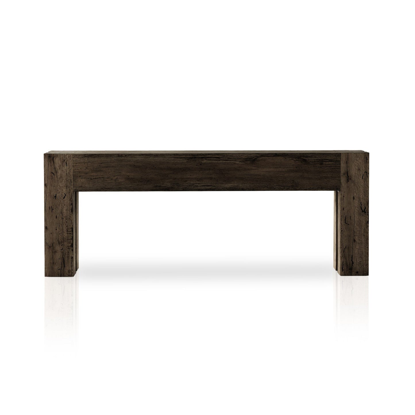 Aldwin Console Table - Ebony Rustic Wormwood Oak