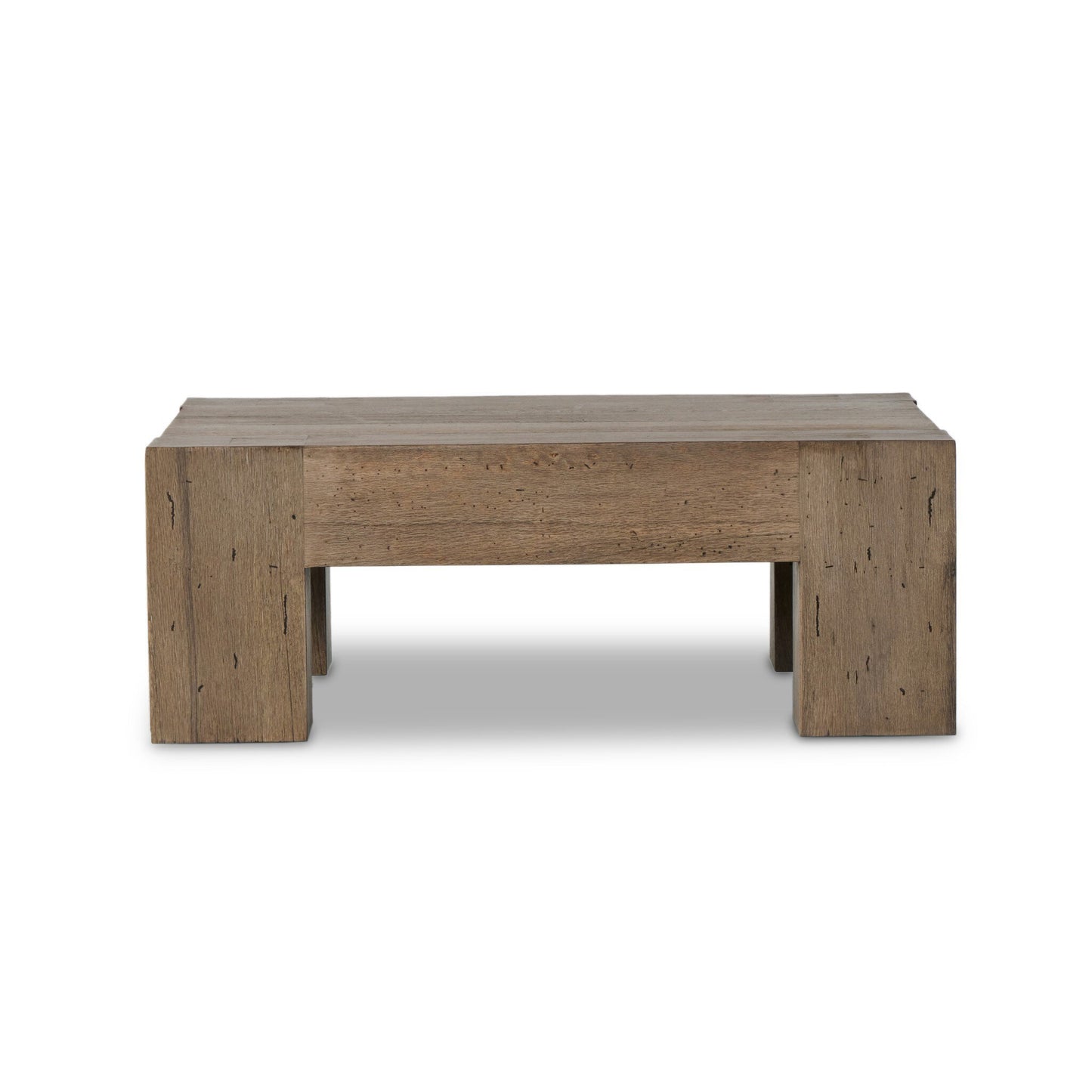 Aethelric Small Square Coffee Table - Rustic Wormwood Oak