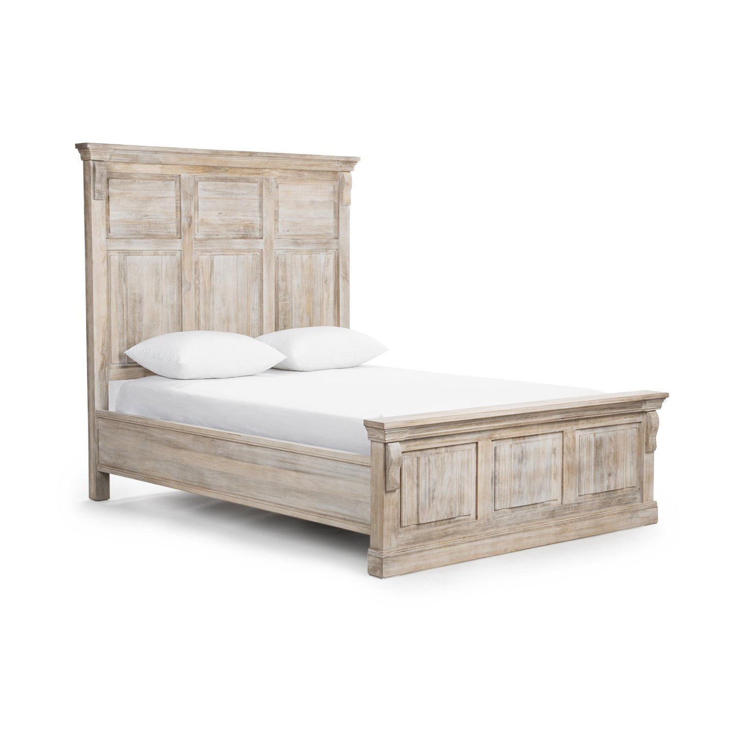 Aethelbert Eastern King Bed Natural Cream Wash