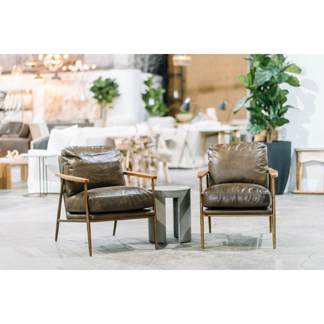 Chris Club Chair, Brown