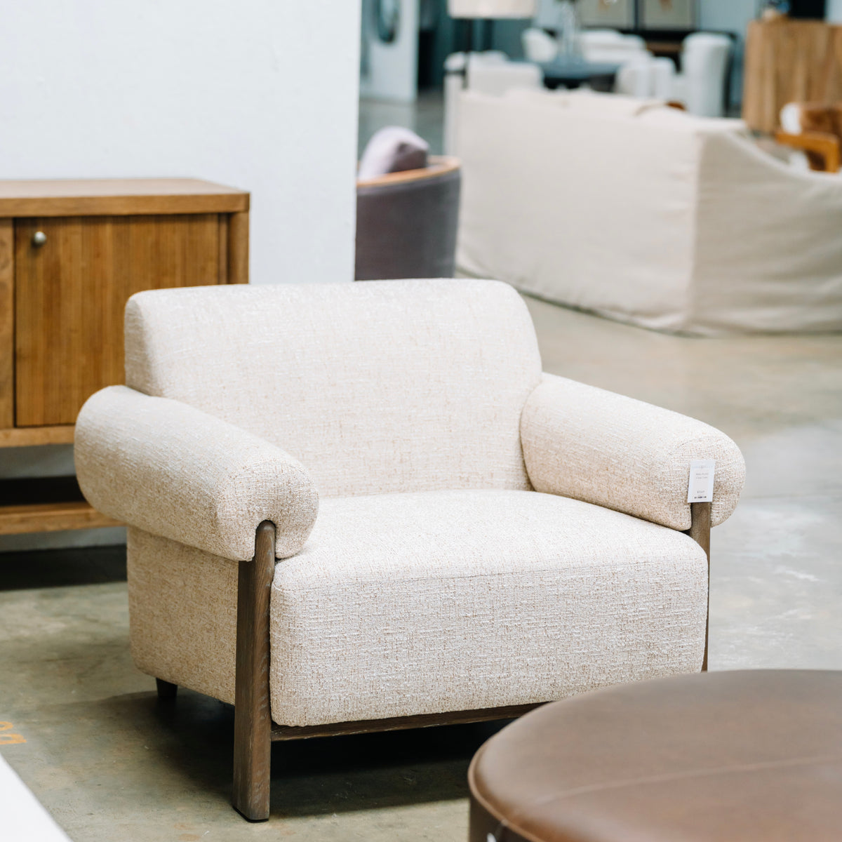 Malia Accent Chair, Latte