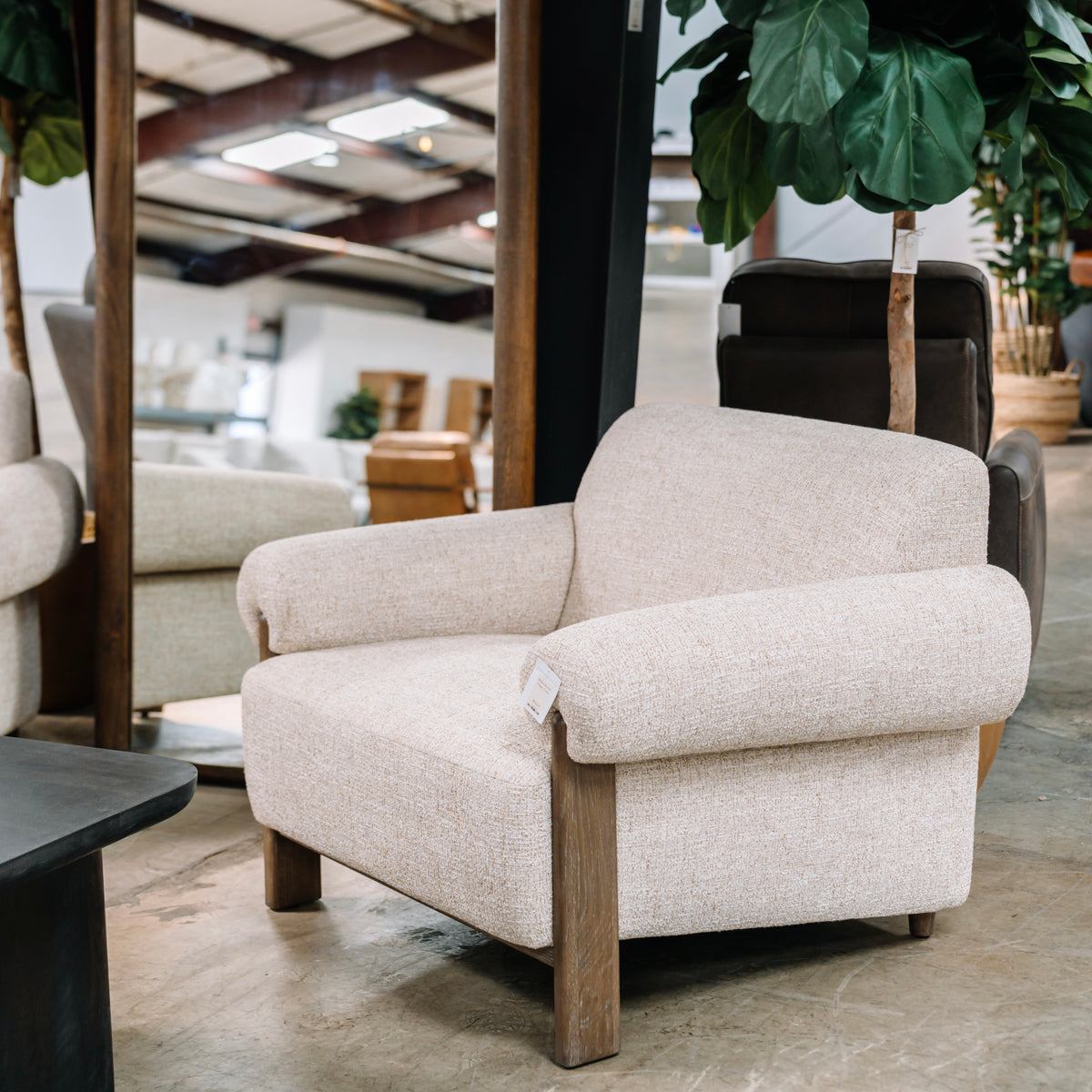 Malia Accent Chair, Latte