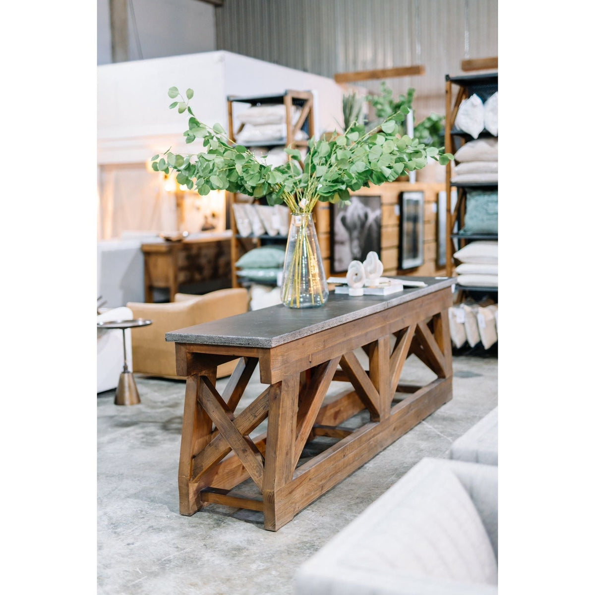 Marb 100” Trestle Console