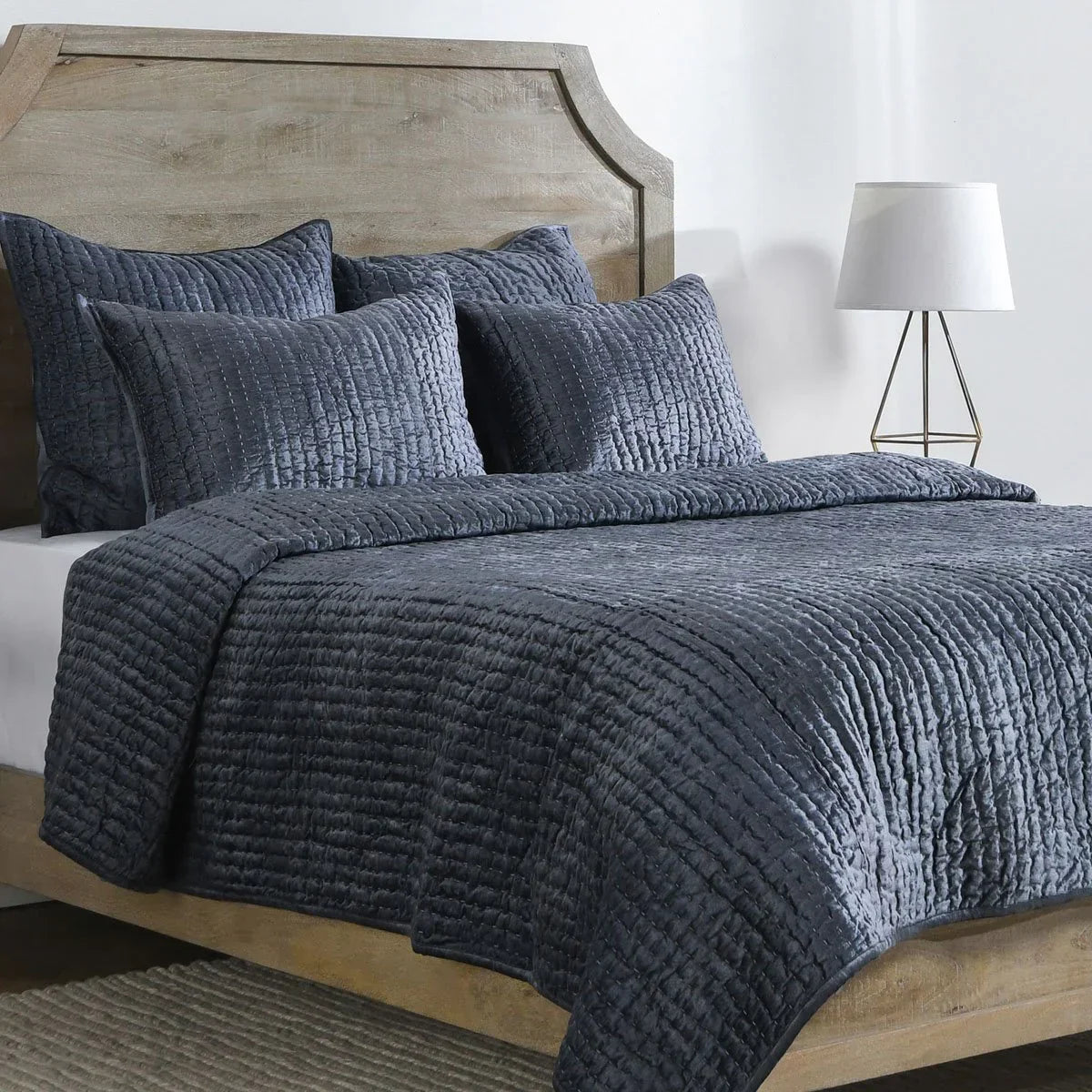 Bari Velvet Euro Sham, Sea Fog