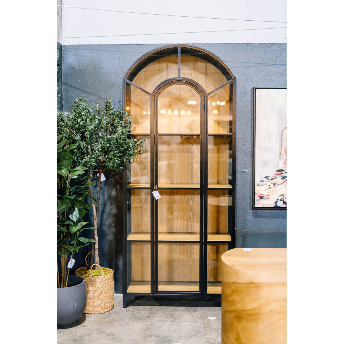 Belm Metal Cabinet, Natural