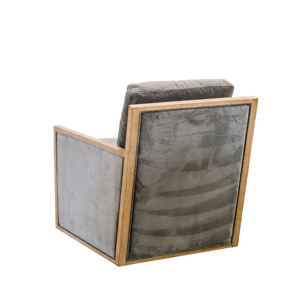 French Arm Swivel, Gray Velvet