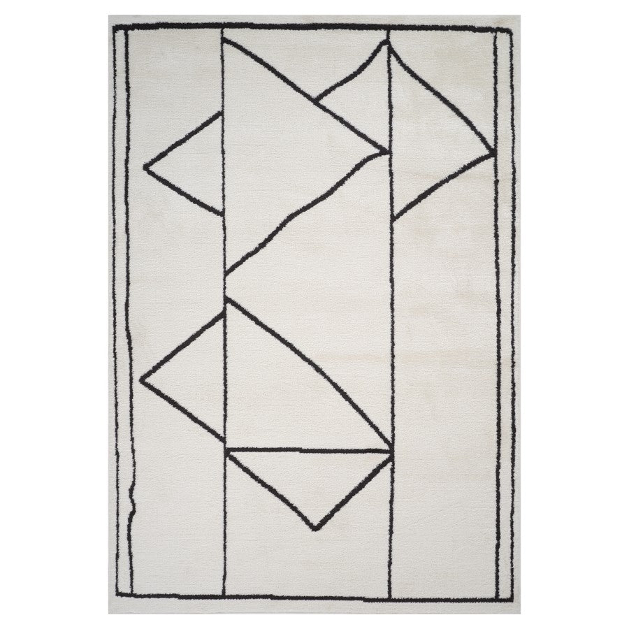 Montana 9 Rug, Ivory/ Black