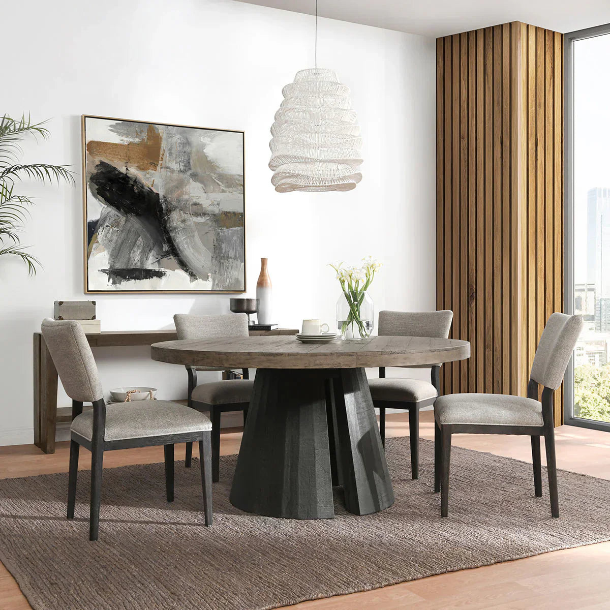 Phillip Upholstered Dining Chair, Stone