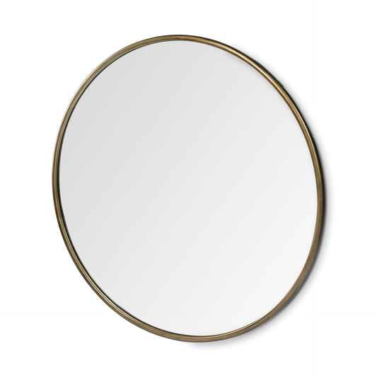 47" Pipe II Mirror, Gold