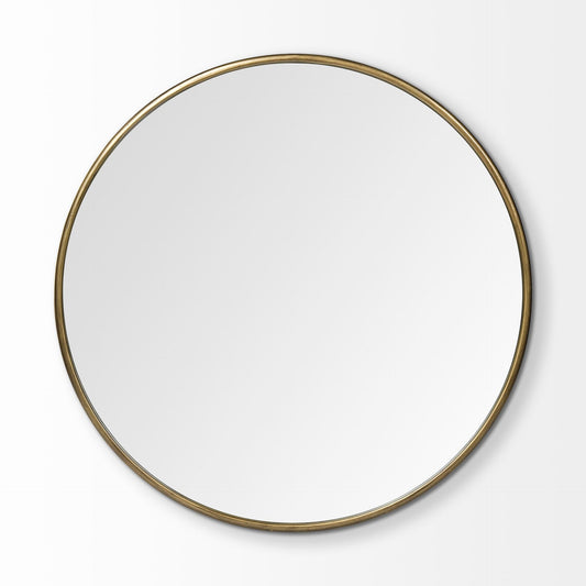 47" Pipe II Mirror, Gold