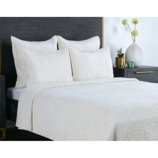 Bari Velvet Euro Sham, Cloud