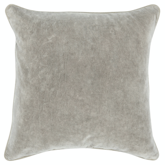 22x22 Velvet Pillow, Silver