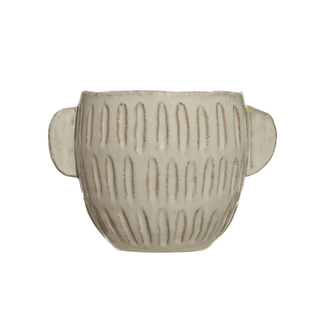 Debossed Stoneware Planter