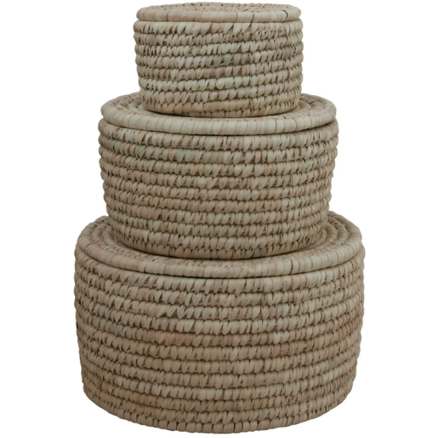 LG Woven Basket with Lid