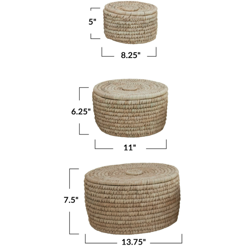 LG Woven Basket with Lid