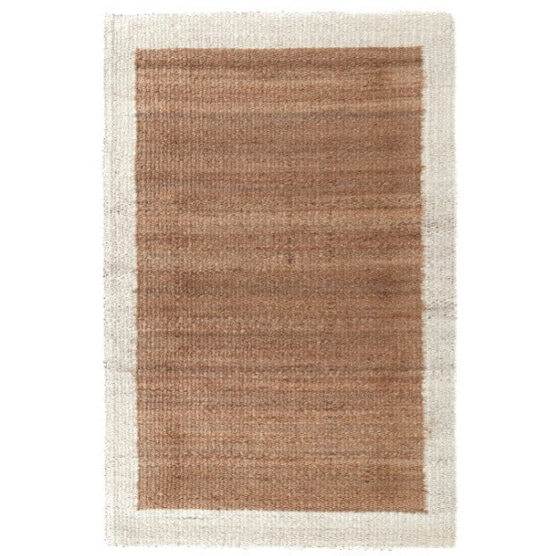 9x12 Frame Rug, Natural Ivory
