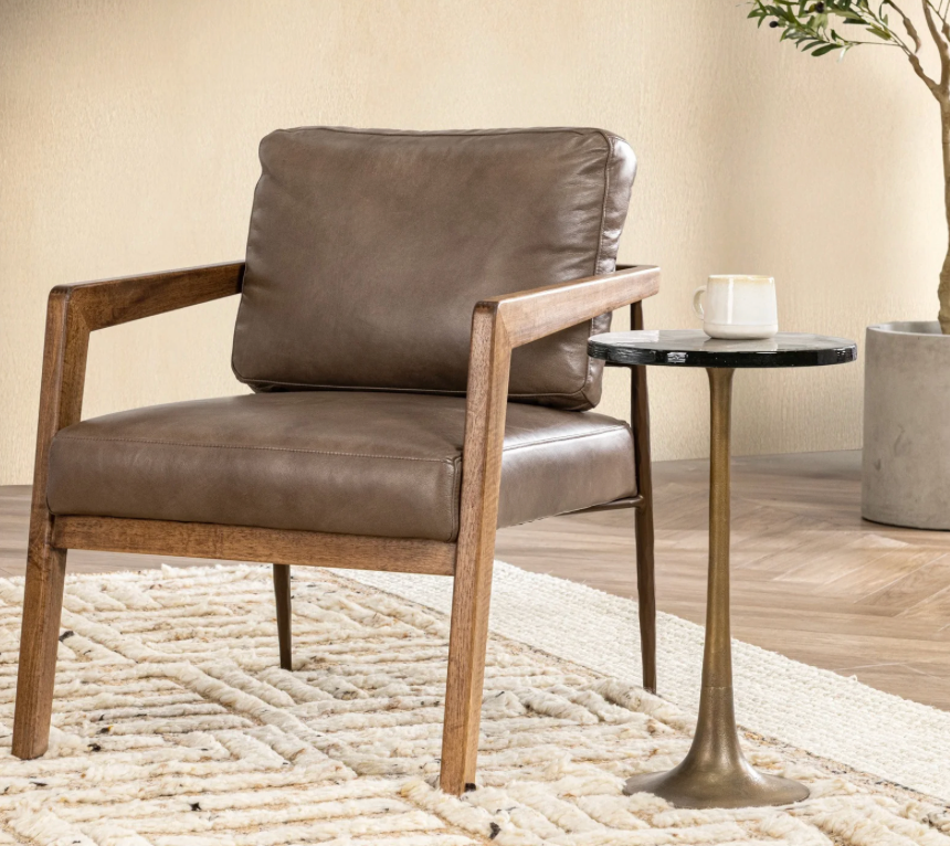 Julia Accent Chair, Truffle Brown