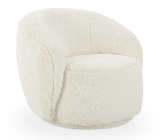 Adley Swivel Chair, Vanilla